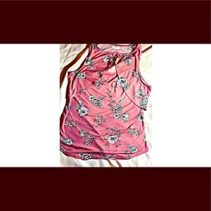 Mauve floral tank top